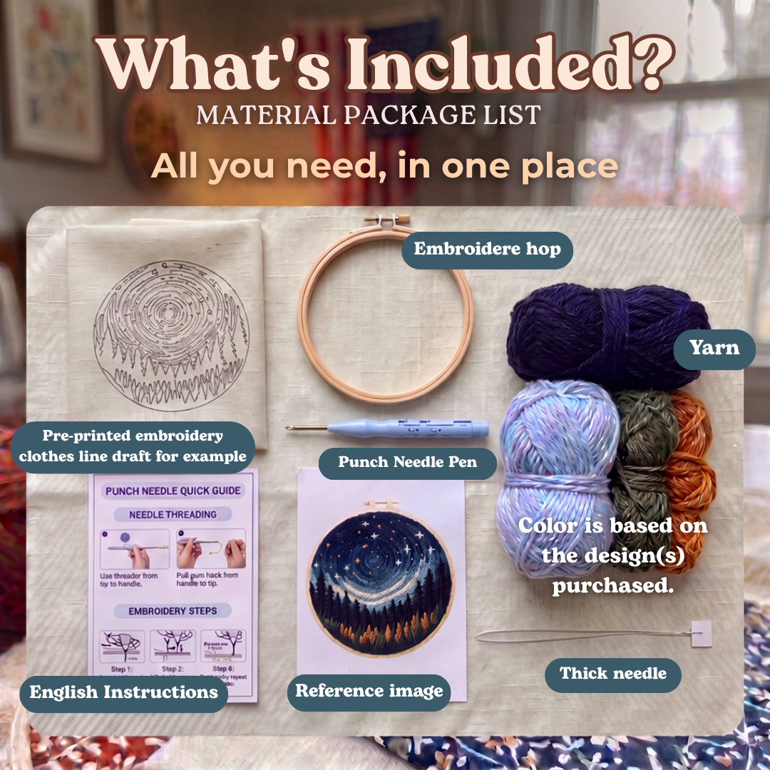 Punch Needle Embroidery Kit